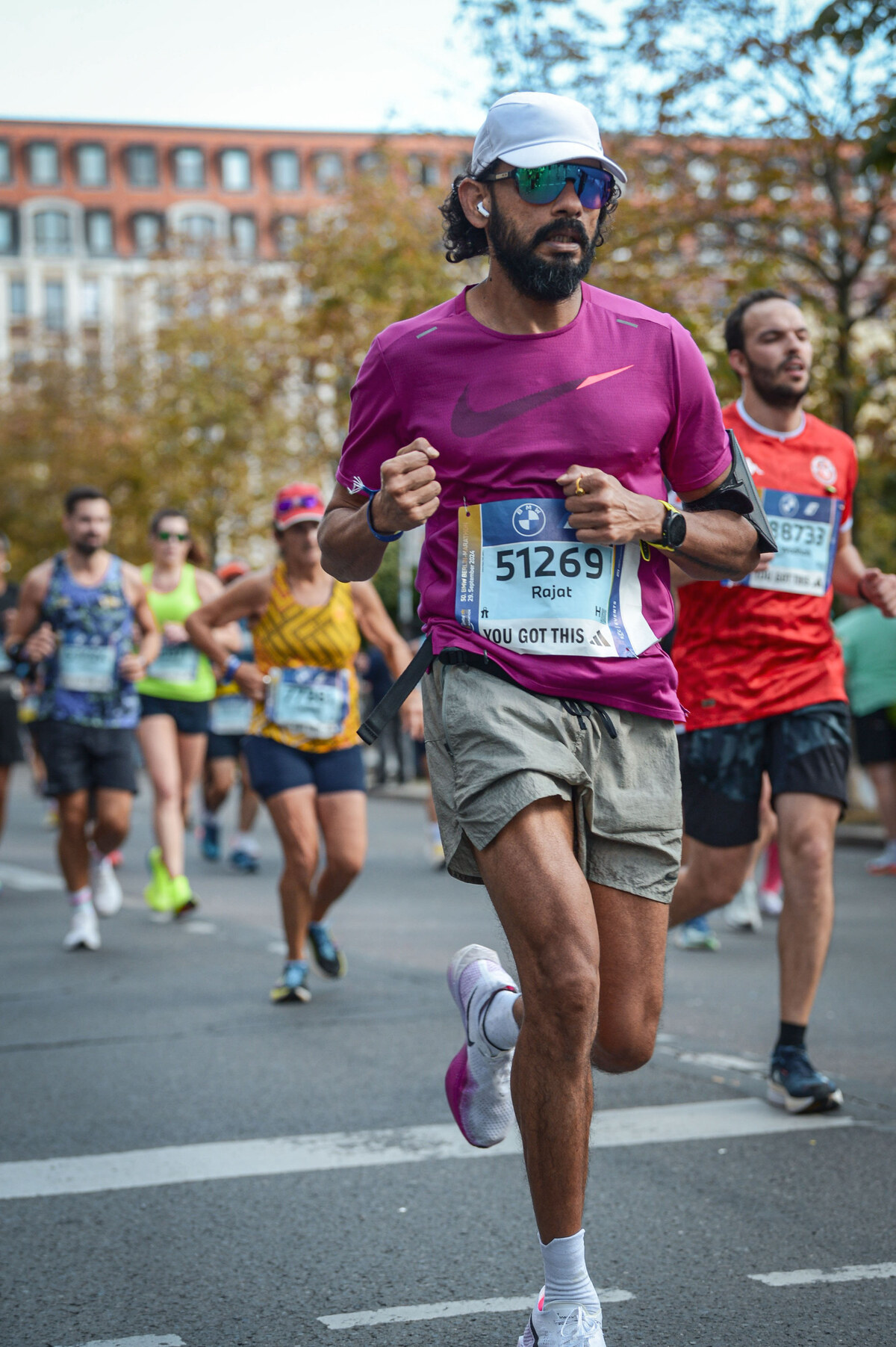 Rajat Asawa running the Berlin marathon